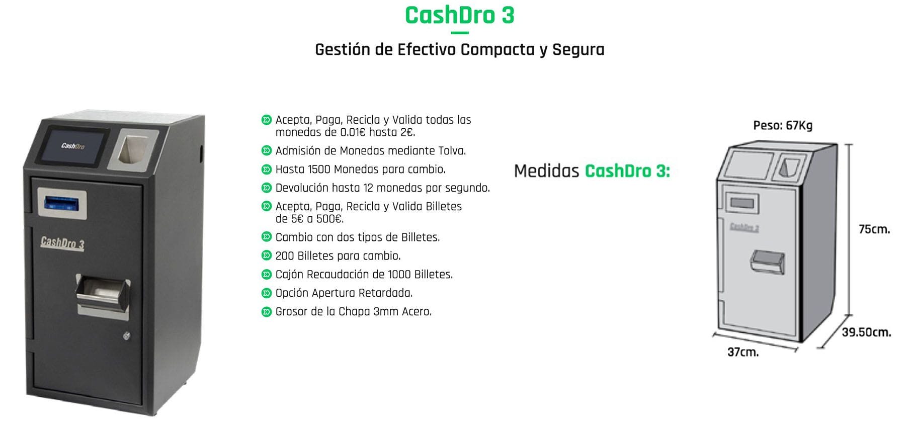 Características Cashdro 3